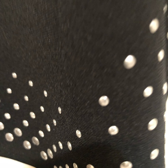 Express size 12 black one shoulder dress silver studded ,silver mesh detail - Picture 15 of 16